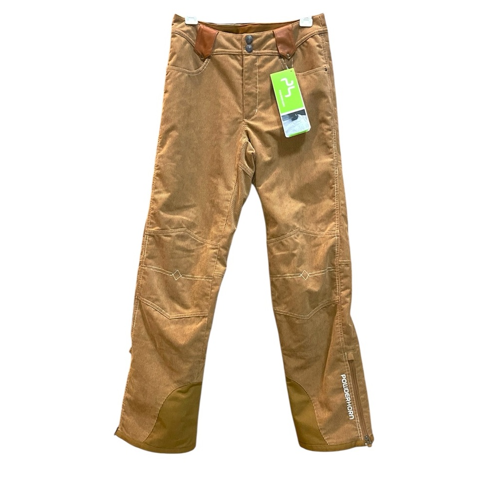 NWT Powderhorn Calico Cord Corduroy Ski Pants in Color Leather Size XS